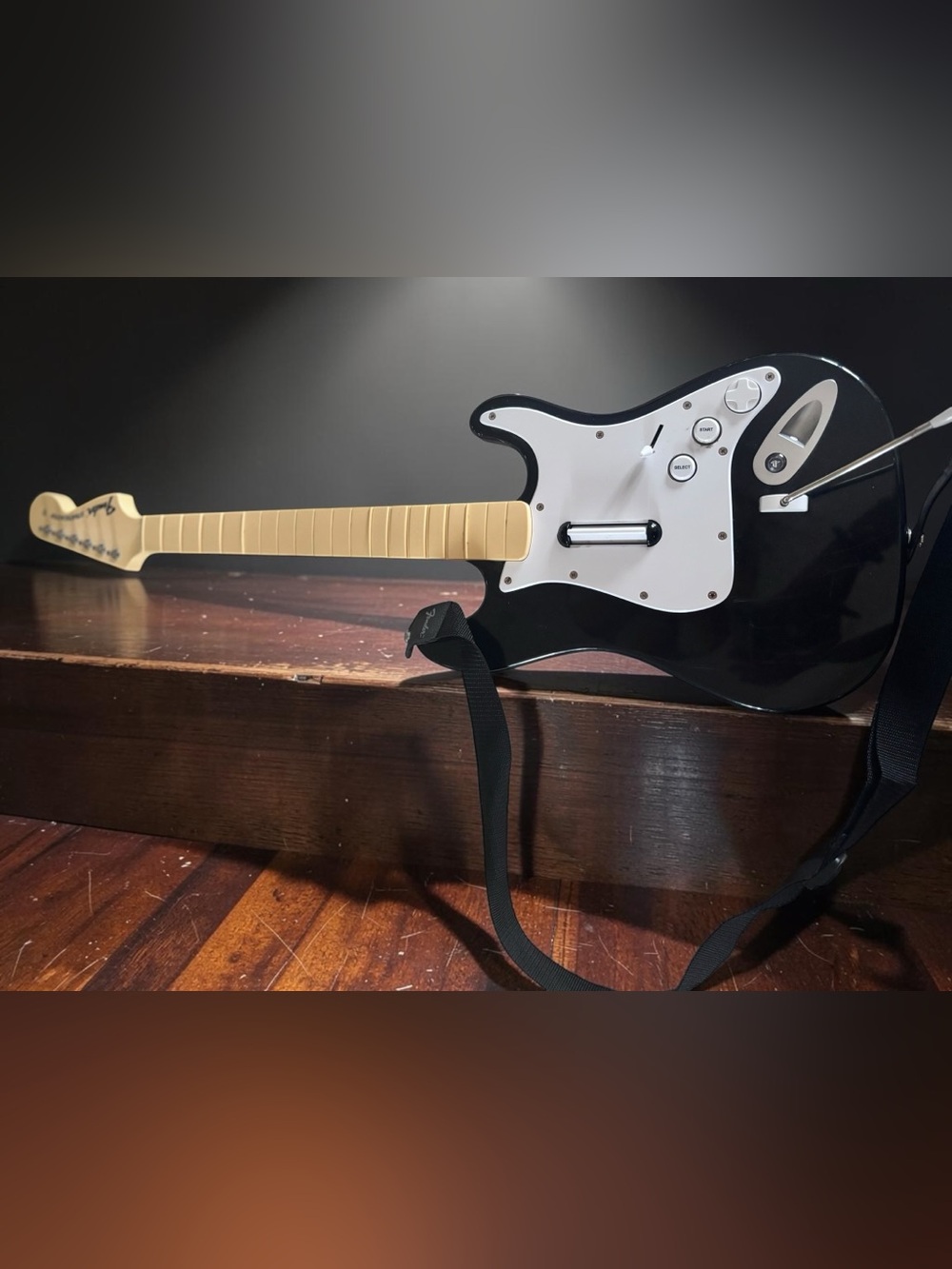 Rock Band Fender Stratocaster PS3 Wireless Guitar 822151 No Dongle w Strap